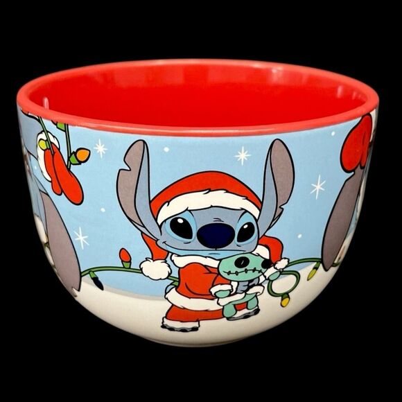 Disney Lilo & Stitch Christmas "Holiday Mischief" Soup Mug/Bowl 29 oz. - Picture 8 of 9